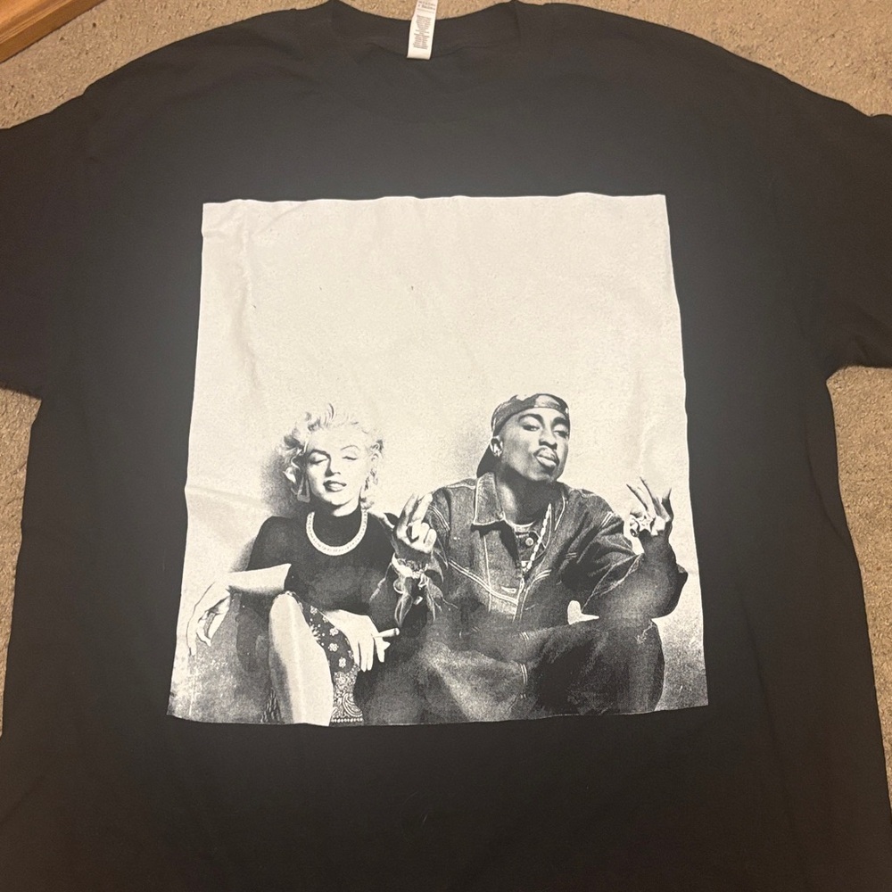 Black Graphic Tee with Iconic Print
